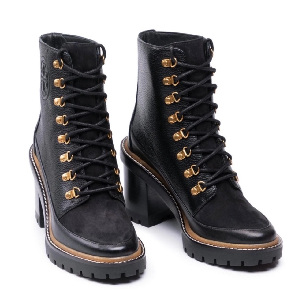 TORY BURCH 🥾MILLER 95MM LUG SOLE BOOTIES SIZE 10, NEW with original box & bag.